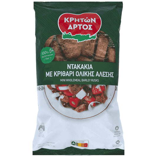 Κρήτων Άρτος Ντακάκια Κρίθινα Ολικής 400gr