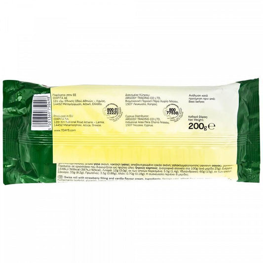 7 Days Swiss Rolls Kέικ Φράουλα 200gr