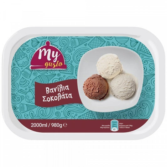 My Gusto Παγωτό Βανίλια Σοκολάτα 980gr