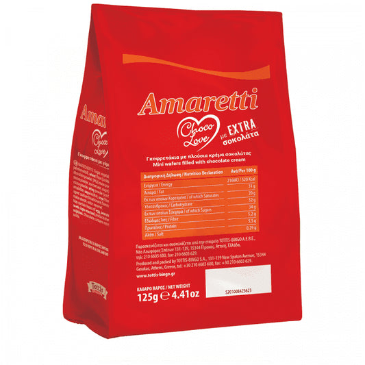 Amaretti Γκοφρέτα Choco Love Με Extra Σοκολάτα 125gr