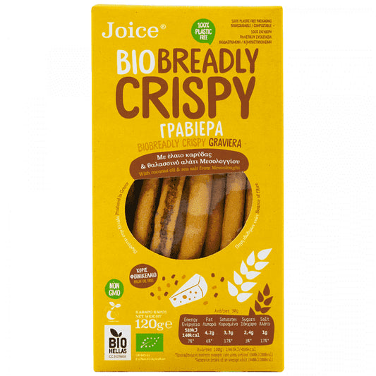 Joice Breadly Crispy Κριτσίνια Με Γραβιέρα Bio 120gr