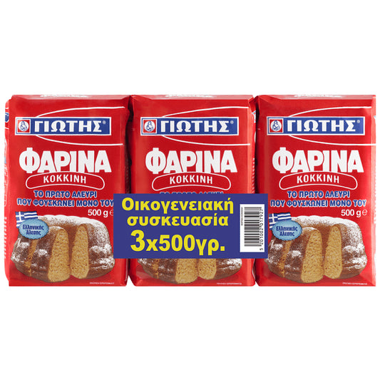 Γιώτης Φαρίνα Κόκκινη 500gr 3τεμ