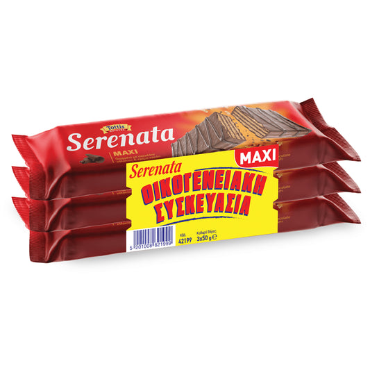 Serenata Maxi Γκοφρέτα Σοκολάτα Γάλακτος 3x50gr