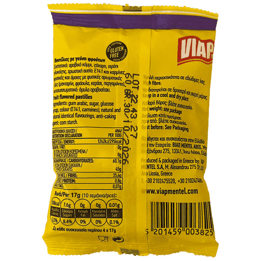 Βιάπ Mentel Παστίλιες Φρούτων 60gr