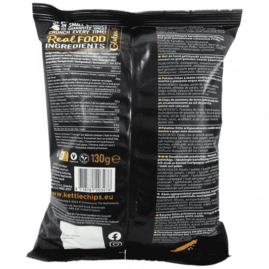 Kettle Chips Mε Θαλασσινό Αλάτι & Πιπέρι 130 gr