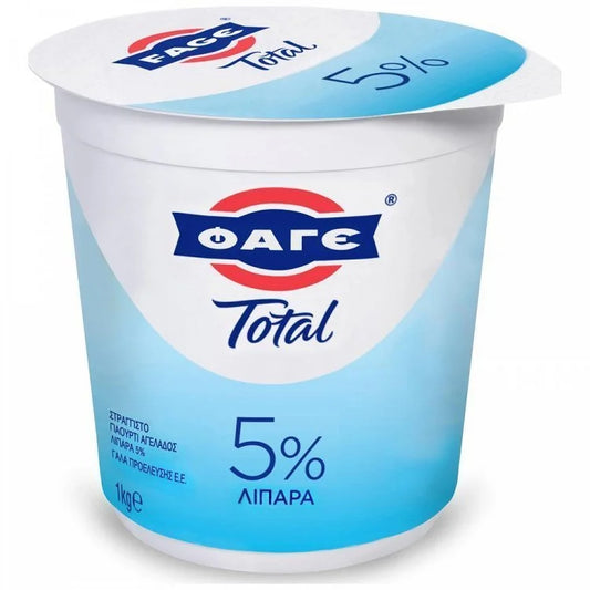 ΦΑΓΕ Total Στραγγιστό Γιαούρτι 5% Λιπαρά 1kg