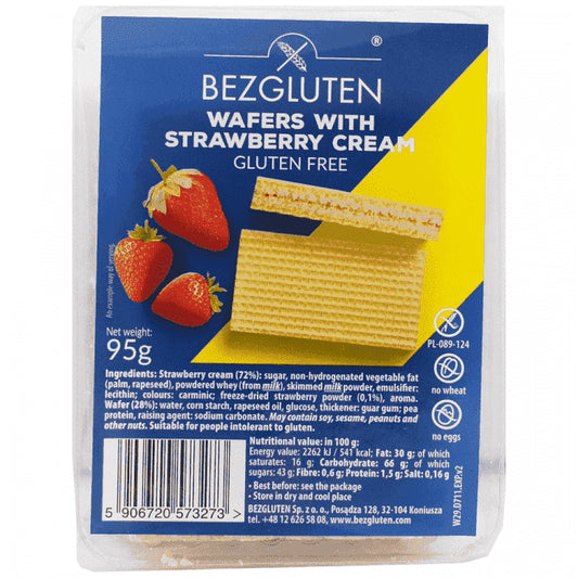 Bezgluten Γκοφρέτες Με Φράουλα Χωρίς Γλουτένη 90gr