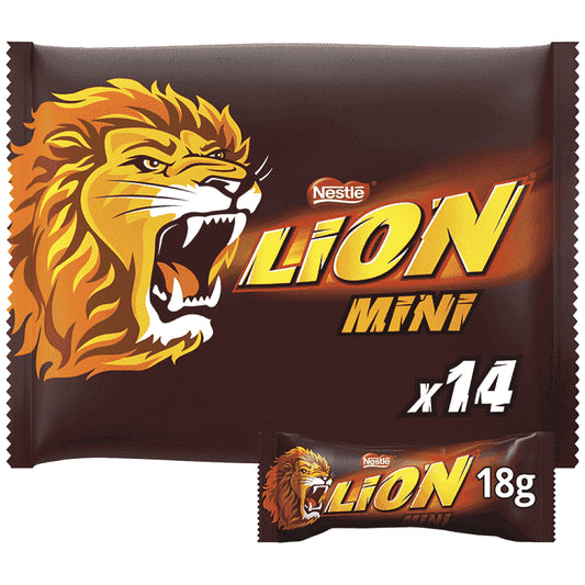 Lion Mini με Σοκολάτα, Καραμέλα & Επικάλυψη Σοκολάτας Γάλακτος 270g