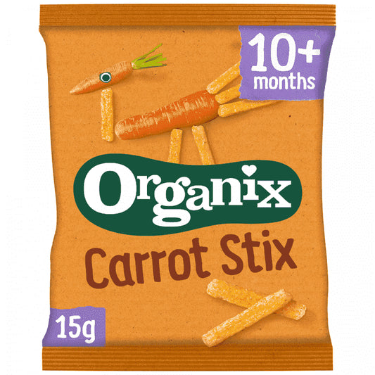 Organix Σνακ Τραγανά Στικς Καρότου Bio 20gr