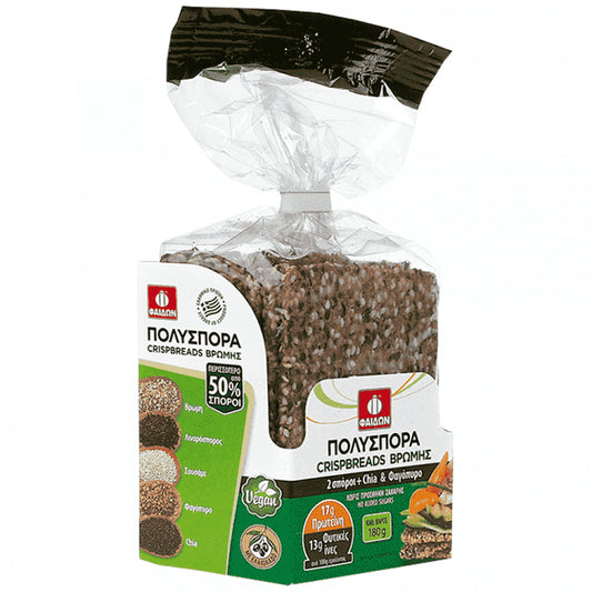 Φαίδων Crispbread Βρώμης Chia & Φαγόπυρο 180gr
