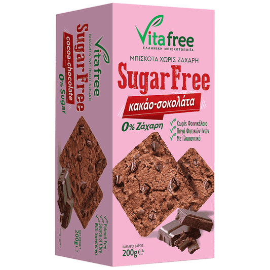 Vita Free Μπισκότα Κακάο & Κομμάτια Σοκολάτα 200gr