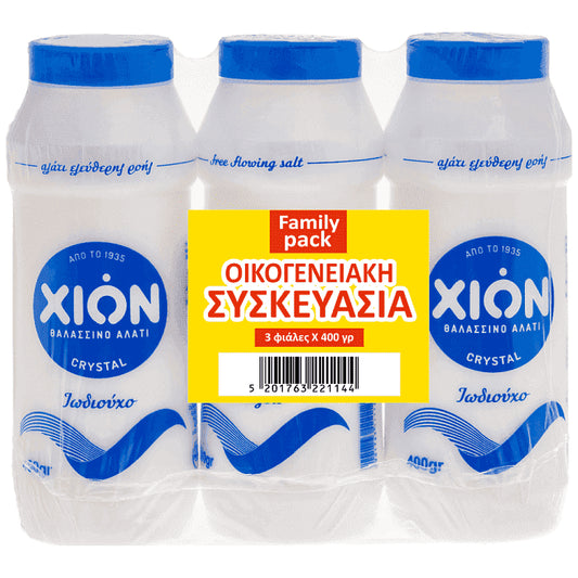 ΧΙΩΝ Αλάτι Πλαστική Φιάλη 3x400gr Family Pack