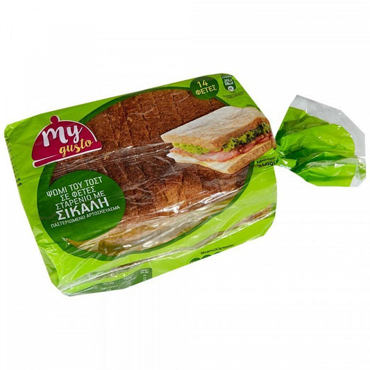 My Gusto Ψωμί Τοστ Με Σίκαλη 340gr