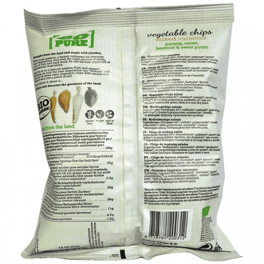 Go Pure Chips Λαχανικών Bio 90gr