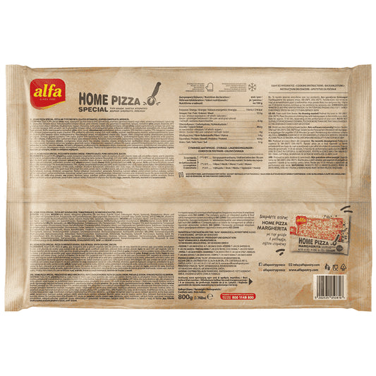 Alfa Home Pizza Special Κατεψυγμένη 800gr