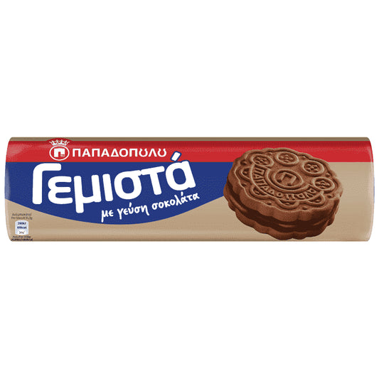 Παπαδοπούλου Μπισκότα Γεμιστά Με Γεύση Σοκολάτα 200gr