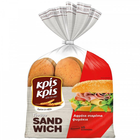 Κρις Κρις Αφράτα Σταρένια Ψωμάκια Sandwich 480gr