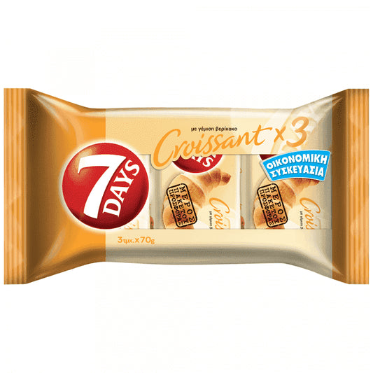 7 Days Κρουασάν Βερύκοκο 3Χ70gr